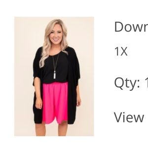 Chic Soul Black Kimono 1X